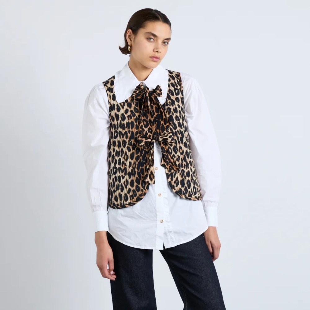 Damson Madder Leopard Tilly Gilet